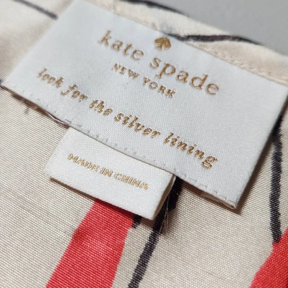 Kate Spade Eliana Silk Tropical Orchid Drop Waist Ruffle Hem‎ Shift Dress Floral